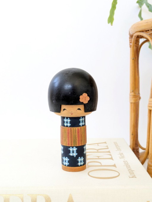 Midcentury Japanese Kokeshi Doll | 1960s Folk Art Figurine
