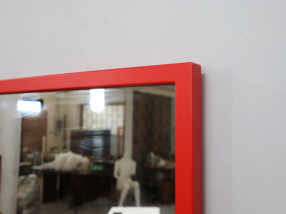 Image 1 of 1970s Anna Castelli Ferrieri for Kartell Mod. 4727 Red Mirror