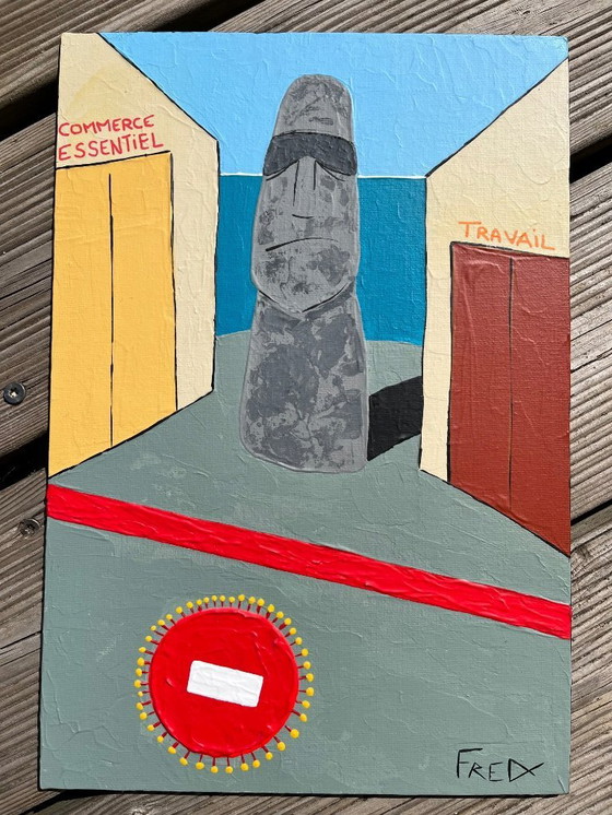 Image 1 of Acrylic on canvas board.  Format 35x24cm