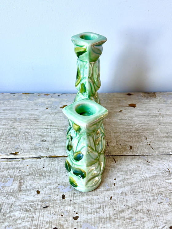 Vintage Belgian Art Deco Candle holder - Hubert Bequet – Ceramic (photo 6 of 11)