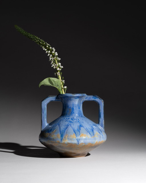 Pierrefonds Jugendstil-Kristallvase, frühes Art Deco, Frankreich, ca. 1910er–1920er Jahre 