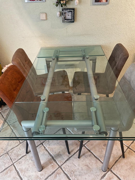 Image 1 of Glass dining table 140x80 extendable