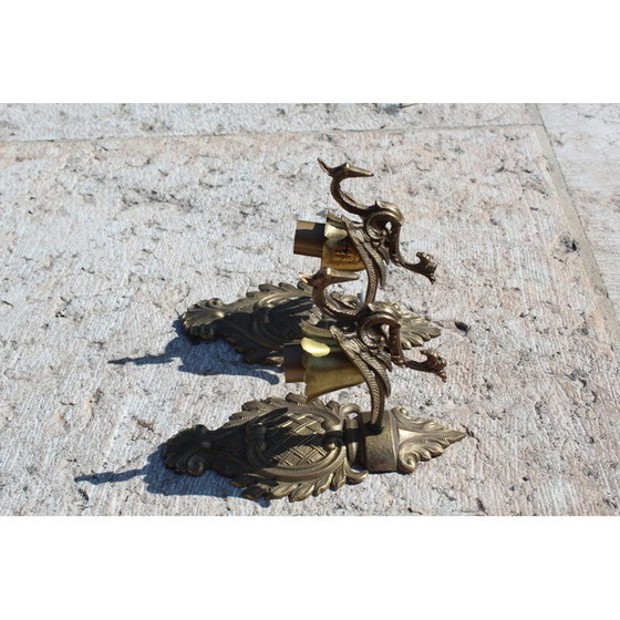 Image 1 of Pair wall lamp of vintage in bronze 1950
