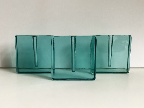 Image 1 of Vintage Danish Design Solifleur Vases Glass 1970s