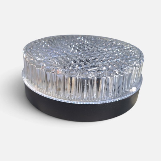 Plafonnier Vintage en Verre Cristal