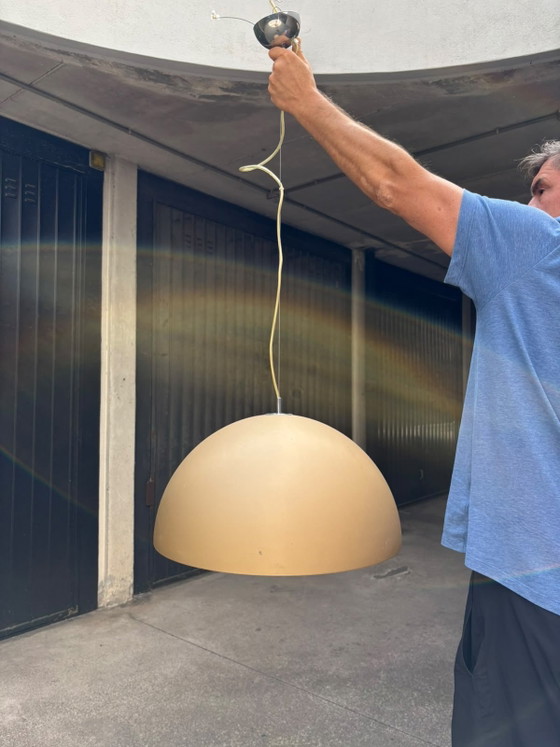 Vintage Italian Glass Pendant Lamp 1970s Mid Century Modern Space Age Ceiling Light – Lampade a sospensione (photo 10 of 10)