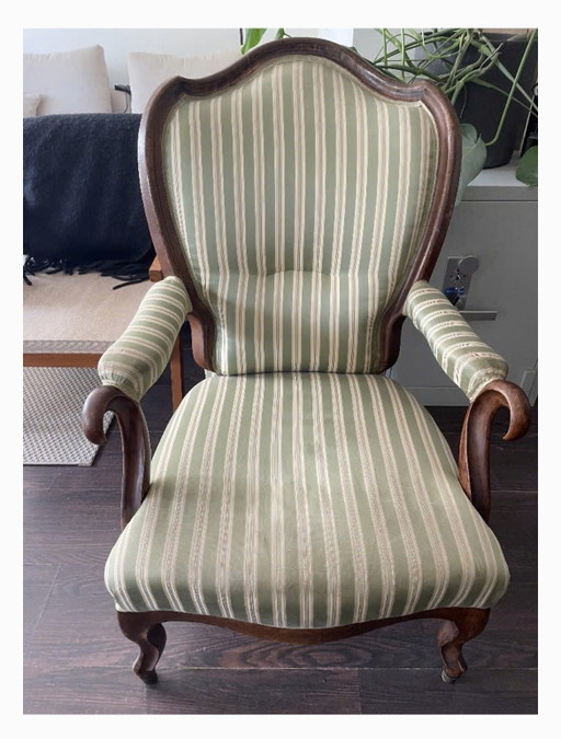 Mahoniehouten fauteuil 