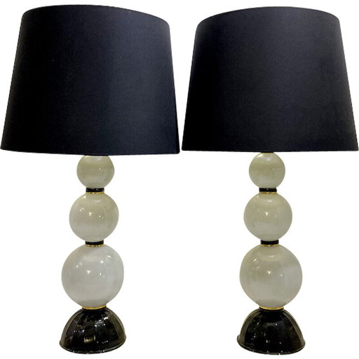 Paar Vintage Art Deco Tischlampen