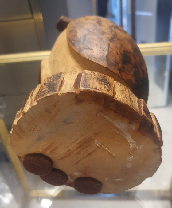 Image 1 of Brutalist wooden sculpture of a bird – hand-carved – mid-century vintage – 22 cm