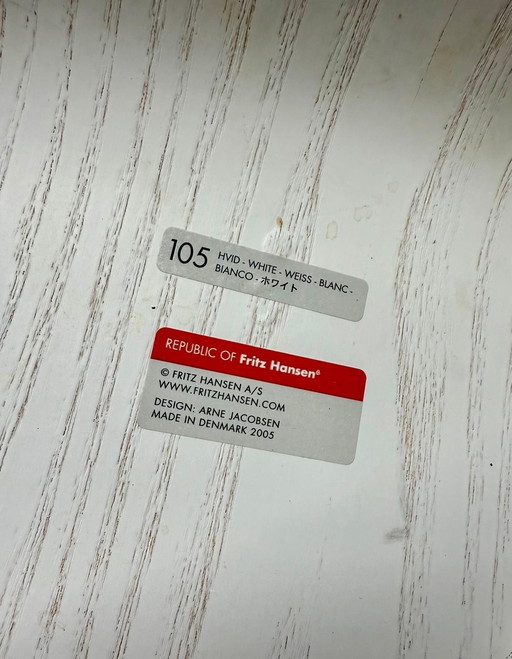 Set of 4 Fritz Hansen Series 7 chairs – Arne Jacobsen – white (2005)