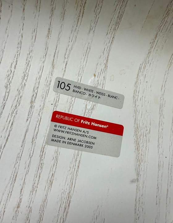 Image 1 of Set van 4 Fritz Hansen Series 7 stoelen – Arne Jacobsen – wit (2005