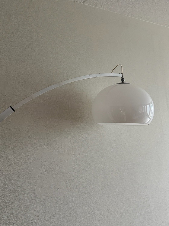 XXL vintage arc lamp, Floor lights, Metal, Marble, White (photo 7 of 12)