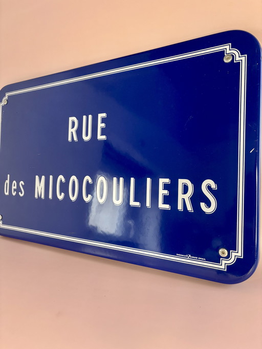 Plaque de Rue Française Originale