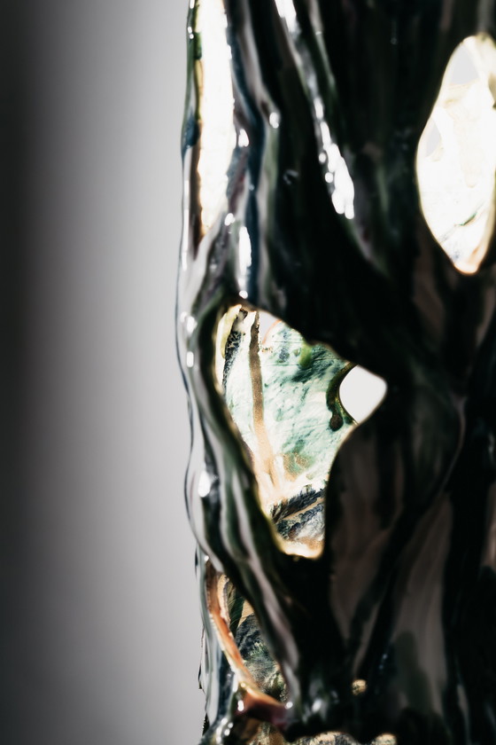 Image 1 of Ernesto Treccani Attr. Ceramic Table/Floor Lamp Modern Design