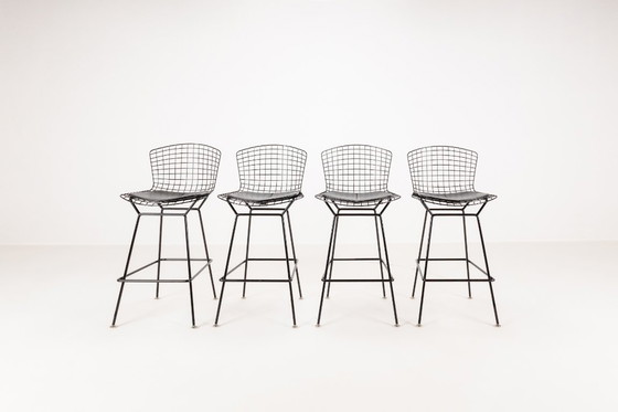 Image 1 of Set di 4 sgabelli da bar di Harry Bertoia per Knoll, 1980