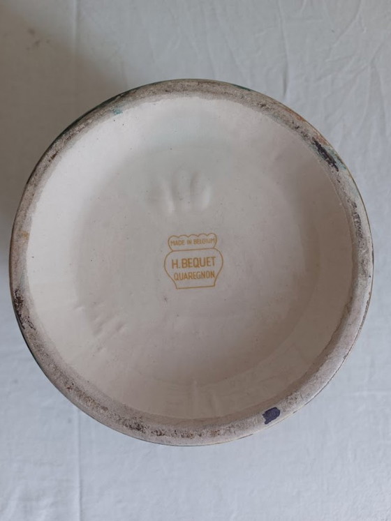 Image 1 of Authentic Hubert Bequet Quaregnon – Brutalist Sculptural Ceramics – Mid-Century Modern – Gold Glaze