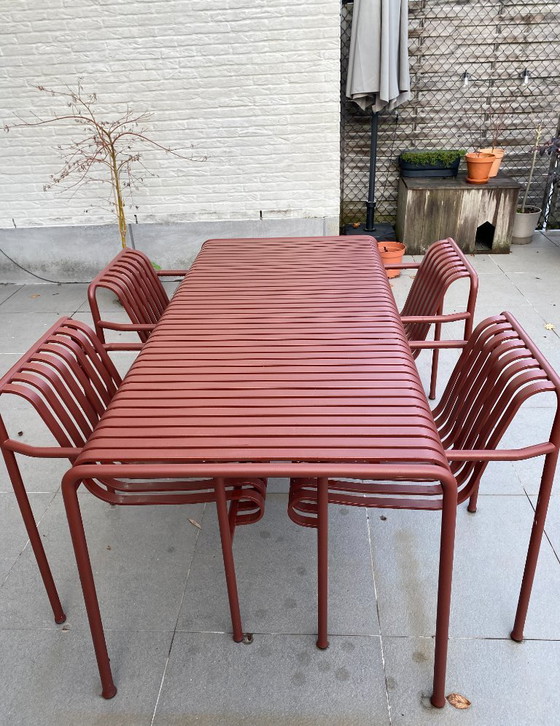 Image 1 of Hay Palissade Table - 4 Dining Armchairs - 2 Hay chair cushions