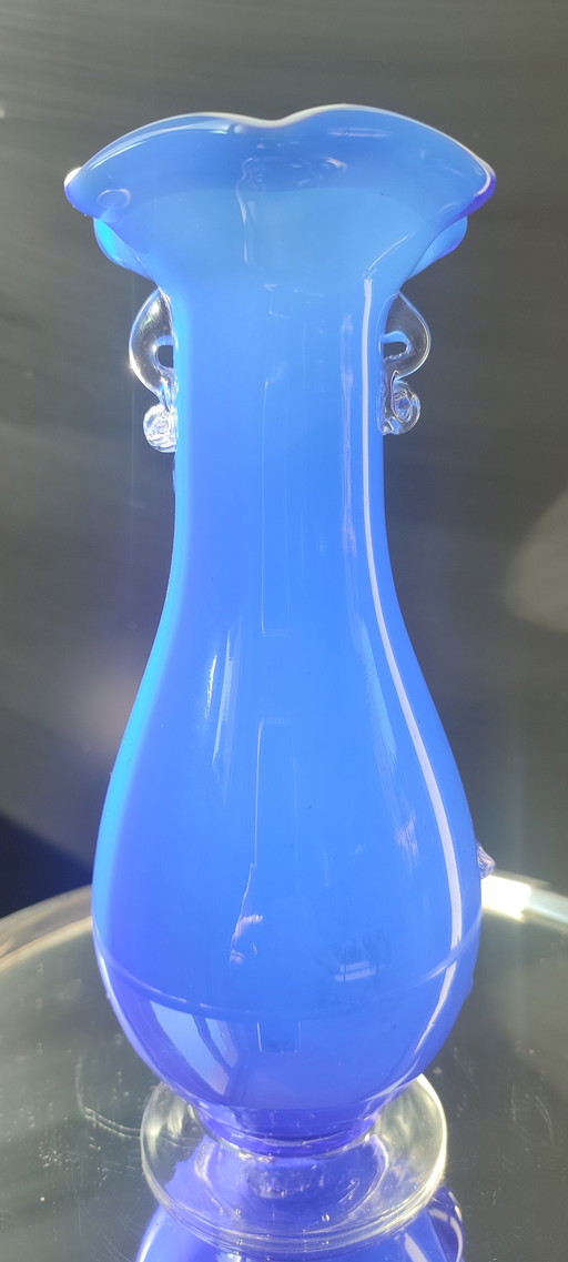 Italian art blown glass vase