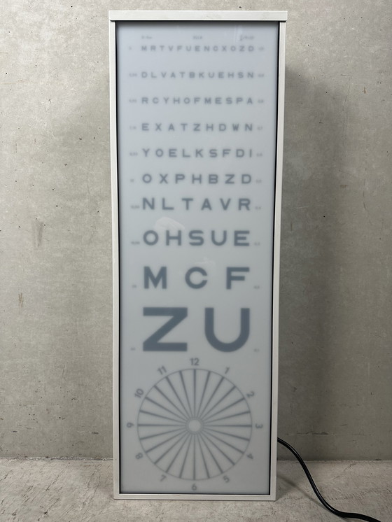 Image 1 of Vintage reading test (ophthalmologist's office) - wall lamp