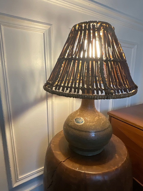 Image 1 of Lampe en céramique artisanale signée Balogh – Atelier de Dreux