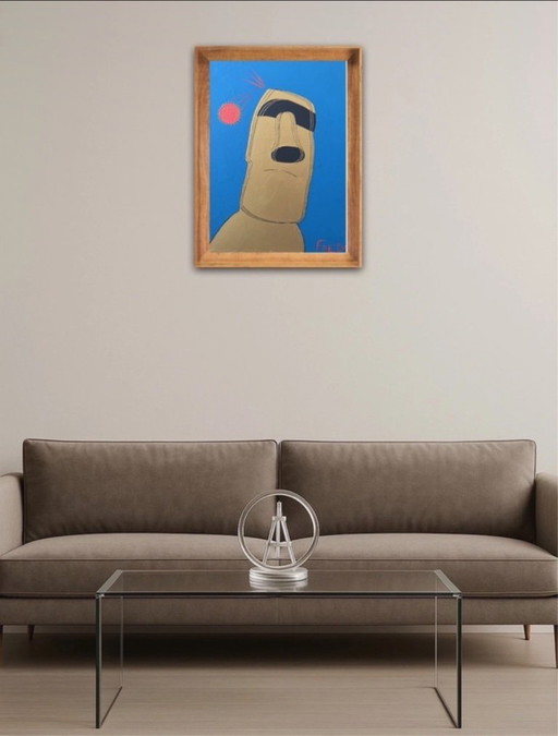 Acrylique sur châssis entoilé 46x33 cm. 