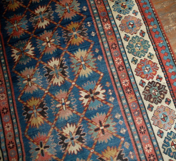 Image 1 of Alfombra antigua caucásica Talish hecha a mano, 131 cm x 271 cm (4,3' x 8,9'), década de 1880 - 1B514