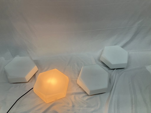 Vintage 6-sided wall lamp or ceiling lamp, Bega Leuchten
