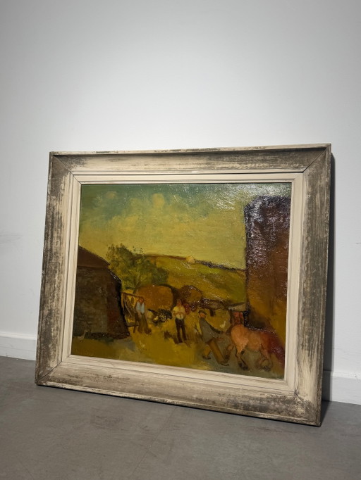 Piet Gilles - Louvain - Harvest Landscape – schilderijen tekeningen