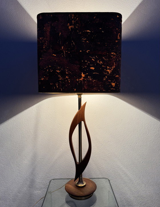 Lampe Style Scandinave Teck Et Liège Années 60 – Wood, Cork, 1960 (photo 3 of 15)