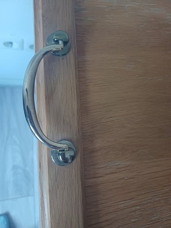 Mobiletto da tè in legno con vetro inciso, Vetrine, Marrone, Klassiek (foto 6 di 8)