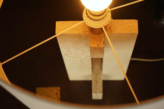 Image 1 of Mid-Century Table Lamp in Travertine, Italy, 1970s