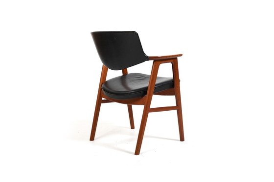 Image 1 of Erik Kirkegaard Teak und Leder Sessel Modell 43