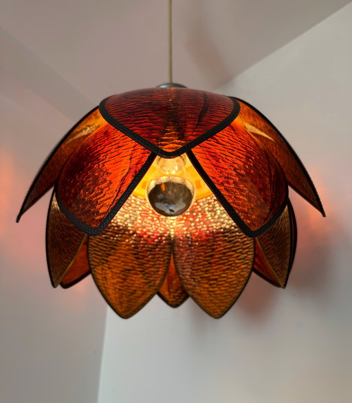 Lotus Bakelite chandelier 70s