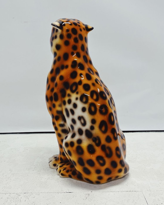 Image 1 of Leopard Sculpture Ceramic