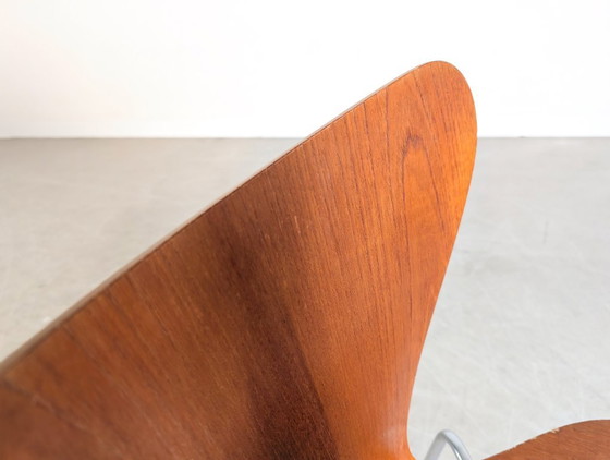 Image 1 of Set van 4 3107 Midcentury stoelen Fritz Hansen Arne Jacobsen Teak