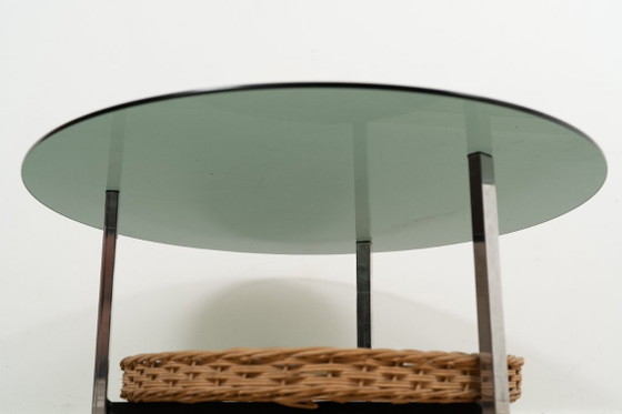 Table basse de Rohé Noordwolde – Tables basses, Métal, Osier, Vintage (photo 6 of 6)