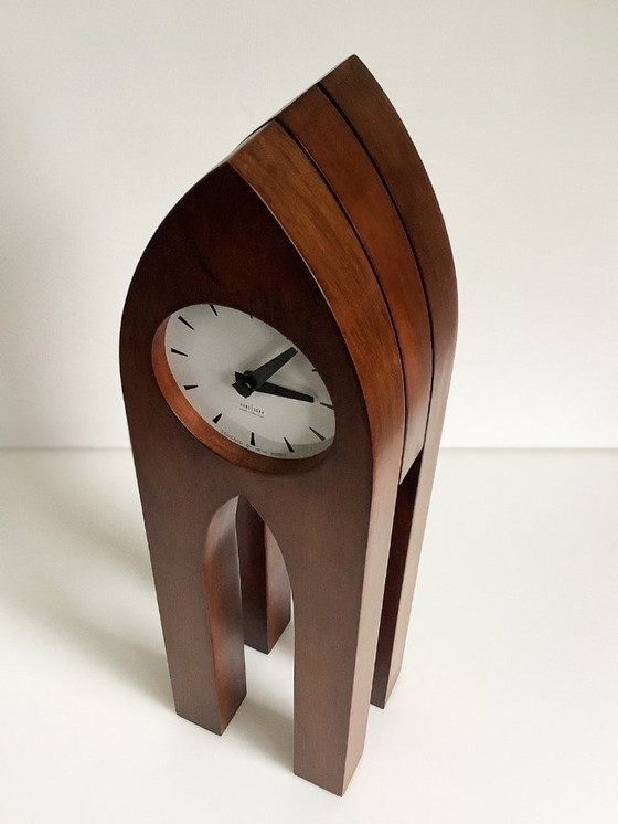 Image 1 of Henk Heres Karlsson Gothic wooden clock 1991