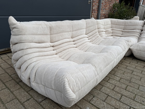 Image 1 of Conjunto completo Ligne Roset Togo en pana beige (Ribcord) ¡¡Estado 10/10!!