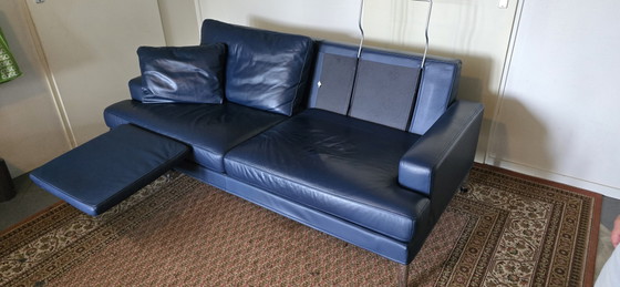 FSM FM-270 Clarus Designersofa | Georg Appeltshauser | Dunkelblaues Leder | De Sede-Gruppe – 2 Sitzer Sofas (photo 11 of 14)