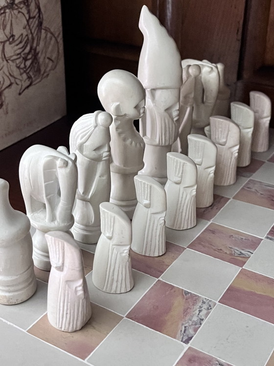 Image 1 of Beautiful hand-carved chess set made of soapstone