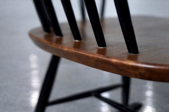 Image 1 of Fauteuil à bascule vintage en bois de style finlandais moderne du milieu du siècle, par Ilmari Tapiovaara pour Asko, années 1960