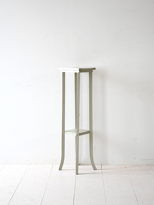 Vintage Swedish Painted Wood Pedestal