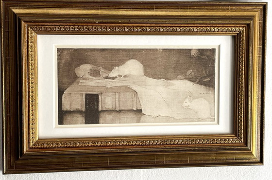 Image 1 of Jan Mankes (1889-1920) - Topi bianchi su rilegatura in pergamena