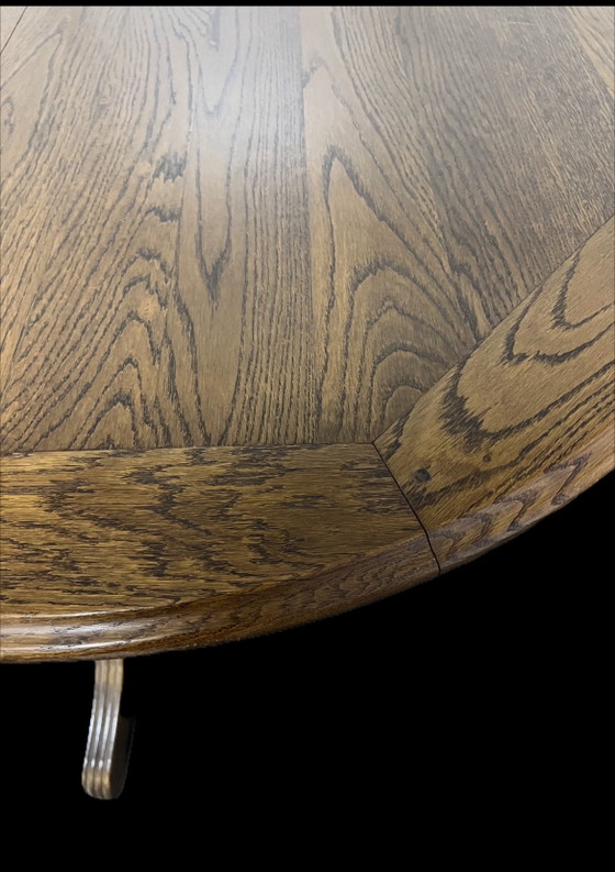 Image 1 of 4 Bannink Art Nouveau oak extendable dining tables