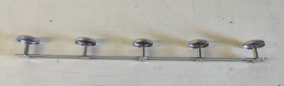 Image 1 of Vintage wall-mounted coat rack in chromed metal - mid-20th century