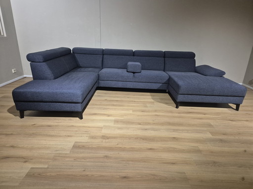 Montel Urban U - Divano angolare - Blu scuro - Tessuto - Design