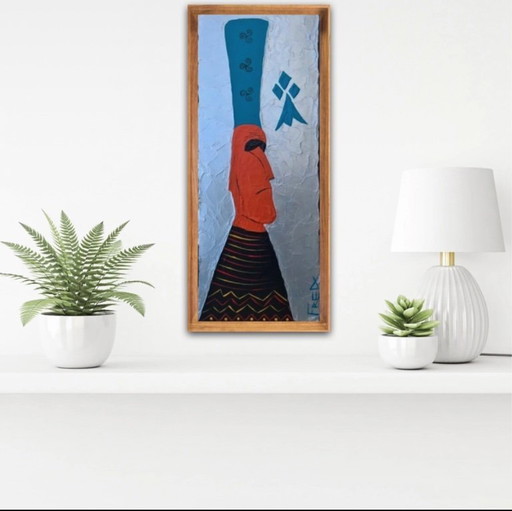 Acryl auf Keilrahmen. Größe 55x20cm.