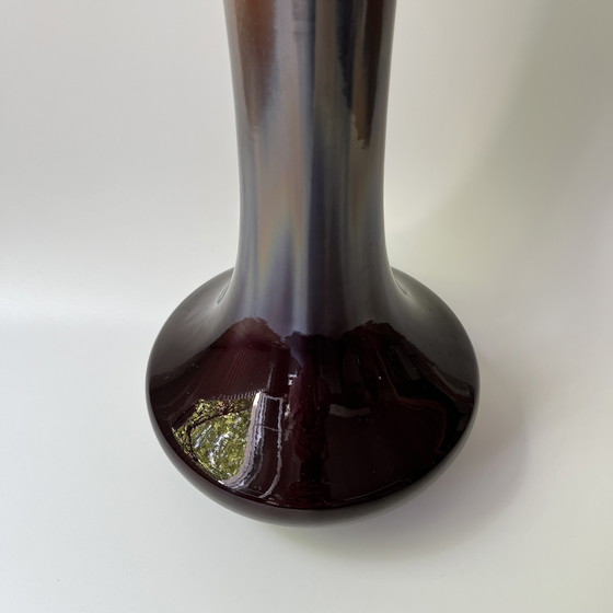 Image 1 of Pair of large vintage glazed ceramic vases, modernist design, 1960s