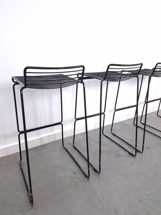 Set of 4 x Black HAY Barstool, Hee Welling – Metal (photo 16 of 18)
