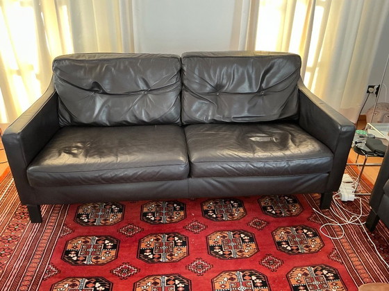 Image 1 of Sofá Aspen piel Elite 8205, marrón trufa 82116, 2 plazas.